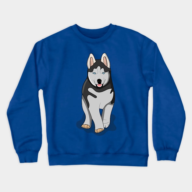 cute siberian husky Crewneck Sweatshirt by maricetak